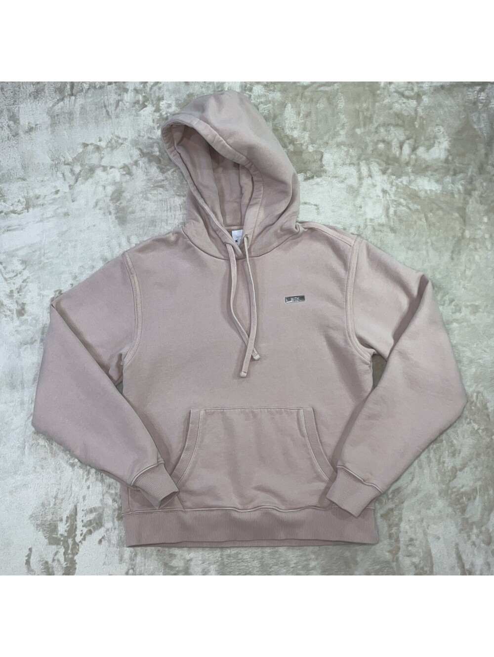 KITH Jane Hoodie w/ Metallic Logo Blush Pullover Womens XS Excellent Condition